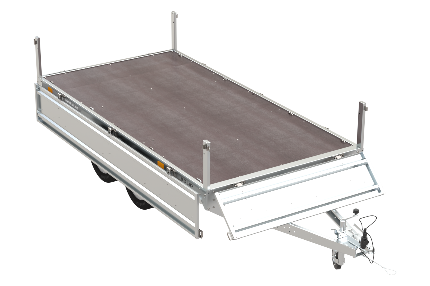 Remolque de 2 ejes 304×153 UNITRAILER SOLID 300/2 PTAC 750 kg - Imagen 3